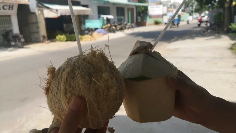 Eating Coconuts in Mui Ne