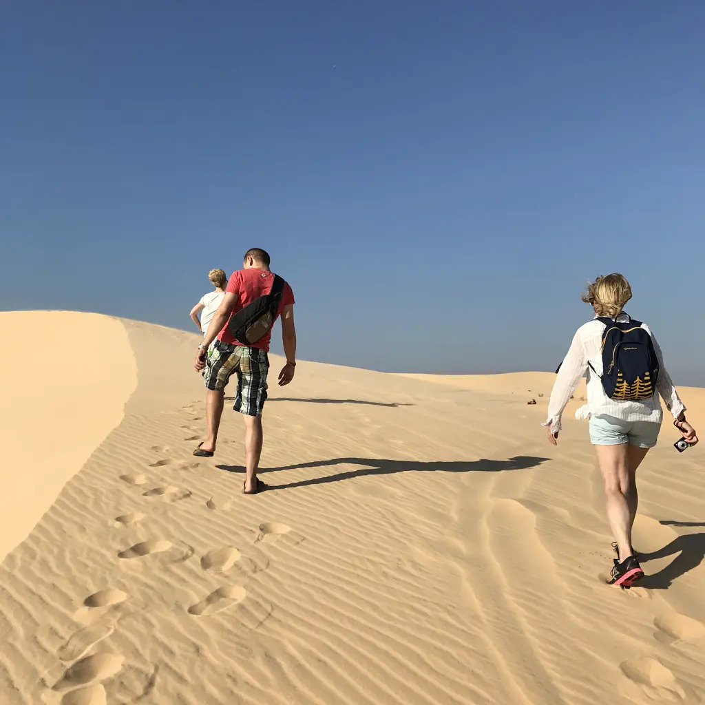 Hiking on the White Sand Dunes in Mui Ne