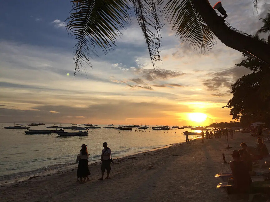Bohol Island at sunset