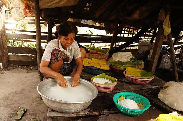 Rice noodle making